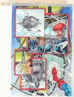 Captain America #453 p.1 Color Guide Art - Shield Helicarrier - 1996 Comic Art