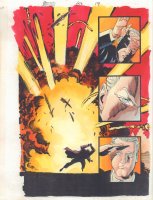 Captain America #453 p.19 Color Guide Art - Explosion Splash - 1996 Comic Art