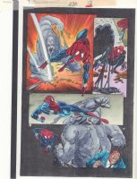 Spectacular Spider-Man #230 p.13 Color Guide Art - Spidey vs. D.K. - 1996 Comic Art