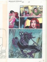 Spectacular Spider-Man #251 p.14 Color Guide Art - Peter and MJ Kiss - Great Spidey Splash - 1997 Comic Art