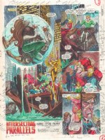 Avengers #374  pgs. 2 & 3 Color Guide Art - 'Intersecting Parallels' Title Splash DPS - 1994 Comic Art
