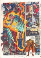 Avengers #374  pgs. 17 & 18 Color Guide Art - Proctor with Watcher and Sersi Prisoner DPS - 1994 Comic Art