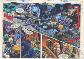 The Prowler #2 pgs. 22 & 23 Color Guide Art - Prowler Action DPS - 1994 Comic Art