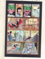 JLA #33 p.13 Color Guide Art - Superman, Green Lantern, Flash, and Wonder Woman - 1999 Comic Art