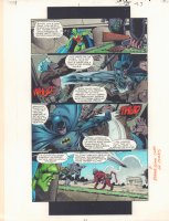 JLA: Incarnations #2 p.27 Color Guide Art - Martian Manhunter and Batman Action - 2001 Comic Art