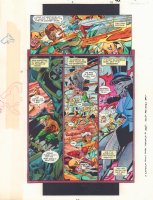 JLA: Incarnations #2 p.35 Color Guide Art - Atom, Aquaman, Flash, Hawkman, and Zatanna Action - 2001 Comic Art