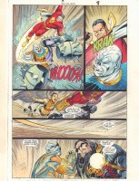 JSA #43 p.8 Color Guide Art - Captain Marvel vs. Metamorpho - 2003 Comic Art
