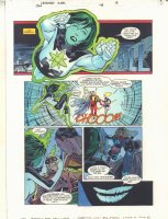 JSA #49 p.18 Color Guide Art - Jade Flying - 2003 Comic Art