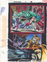 Spider-Man Unlimited #9 p.45 Color Guide Art - Scarlet Spider vs. Beetle - Kane vs. Hobgoblin - 1995 Comic Art