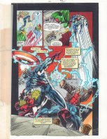 Avengers #401 p.16 Color Guide Art - Team vs. Magneto - 1996 Comic Art