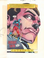 Hawkman #8 p.2 Color Guide Art - The Atom in 'Small Talk' Title Splash - 2002 Comic Art