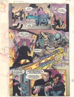 Steel: The Official Comic Adaptation of the Warner Bros. Motion Picture p.44 Color Guide Art - Shaq vs. Villain Action - 1997 Comic Art