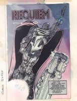Steel #52 p.1 Color Guide Art - 'Requiem' Title Splash - 1998 Comic Art