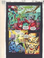 DC 2000 #1 p.57 Color Guide - JLA vs. JSA 1/2 Splash - 2000 Comic Art