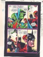 DC 2000 #2 p.13 Color Guide - Martian Manhunter, Batman, the Flash, and Green Lantern Kyle Rayner - 2000 Comic Art