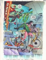 DC 2000 #2 p.26 Color Guide - Wonder Woman carries in a Dying Aquaman Splash - 2000 Comic Art