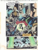 DC Universe Holiday Bash #1 p.7 Color Guide Art - Green Lantern Kyle Rayner Crashes In - 1997 Comic Art