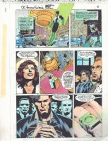 DC Universe Holiday Bash #1 p.10 Color Guide Art - Green Lantern Kyle Rayner Goes to Temple - 1997 Comic Art