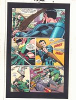 Hawkman #6 p.4 Color Guide Art - Green Arrow vs. Spider - 2002 Comic Art
