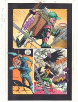 Hawkman #6 p.7 Color Guide Art - Green Arrow and Hawkgirl vs. Spider - 2002 Comic Art