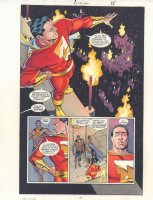 JSA #43 p.15 Color Guide Art - Captain Marvel 1/2 Splash - 2003 Comic Art