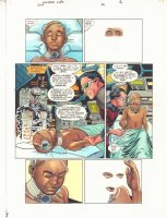 JSA #50 p.16 Color Guide Art - Mister Terrific and Dr. Mid-Nite - 2003 Comic Art