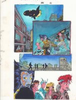 Avengers #386 p.21 Color Guide Art - Team in Jet - 1995 Comic Art