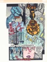 Avengers #? p.1 Color Guide Art - Black Widow - 1990s Comic Art