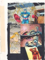Captain America #448 p.26 Color Guide Art - Cap and the Ghost of Bucky - 1996 Comic Art