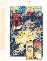 Captain America #? p.5 Color Guide Art - Cap. Sharon Carter, Red Skull, and Hitler - 1990s Comic Art