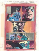 Captain America #? p.29 Color Guide Art - Cap at Gunpoint - 1990s Comic Art