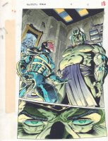 Fantastic Force #11 p.12 / 18 Color Guide Art - Lord Moses Splash - 1996 Comic Art