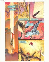 JSA #25 p.3 Color Guide Art - Hawkman Flying Action - 2001 Comic Art