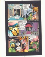 JSA #26 p.8 Color Guide Art - Hawkman and Sand - 2001 Comic Art