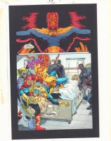 JSA #26 p.10 Color Guide Art - Doctor Fate, Golden Age Green Lantern, Doctor Midnite, & Mr. Terrific Splash - 2001 Comic Art