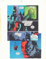 JSA #31 p.11 Color Guide Art - Doctor Midnite, Sand, and Mr. Terrific - 2002 Comic Art
