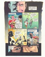 JSA #40 p.6 Color Guide Art - Captain Marvel and Star-Spangled Kid (Courtney Whitmore) - 2002 Comic Art