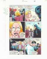 JSA #41 p.10 Color Guide Art - Hourman and Mr. Terrific - 2002 Comic Art