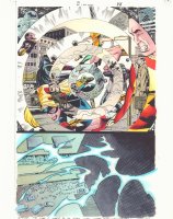 JSA #41 p.14 Color Guide Art - Team Sonic Splash - 2002 Comic Art