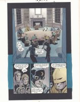 JSA Secret Files #2 p.12 Color Guide Art - Team at Round Table Splash - 2001 Comic Art