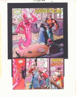 JSA Secret Files #2 p.17 Color Guide Art - Jay Garrick 1/2 Splash - 2001 Comic Art