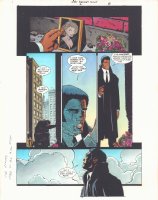 JSA Secret Files #2 p.19 Color Guide Art - Mr. Terrific Remembers his Late Wife - 2001 Comic Art