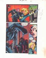JSA Secret Files #2 p.20 Color Guide Art - Wildcat and Black Canary vs. Ultra-Humanite - 2001 Comic Art