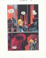 JSA Secret Files #2 p.22 Color Guide Art - Wildcat, Black Canary, and Ultra-Humanite - 2001 Comic Art