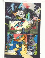 JLA: Welcome to the Working Week #1 p.12 Color Guide Art - Batman, Superman, Wonder Woman, Green Lantern, Martian Manhunter and the Flash - 2003 Comic Art