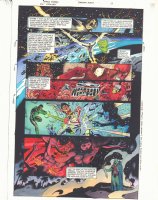 JLA: Welcome to the Working Week #1 p.58 Color Guide Art - Team Action - 2003 Comic Art