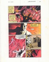 All Star Comics #1 p.30 Color Guide Art - Hawkman and Hawkgirl Action - 1999 Comic Art
