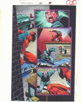 Spider-Man Unlimited #10 p.13 Color Guide Art - Scarlet Spider Action - 1995 Comic Art