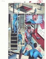 Spider-Man Unlimited #10 p.18 Color Guide Art - Subway Mugging - 1995 Comic Art