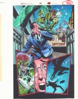 Spider-Man Unlimited #10 p.20 Color Guide Art - Vulture Attacks Splash - 1995 Comic Art